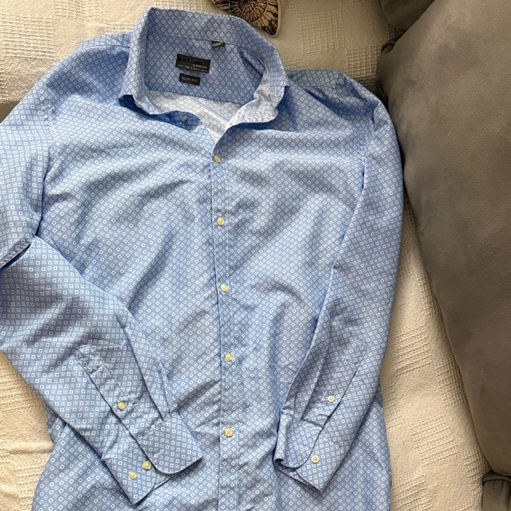Black Label Light Blue Geometric Shirt